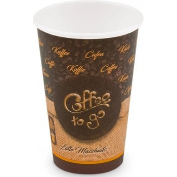 Pappbecher Papier/PE 330 ml Ø 80 mm Coffee to go Motiv, Karton mit 1000 Stück