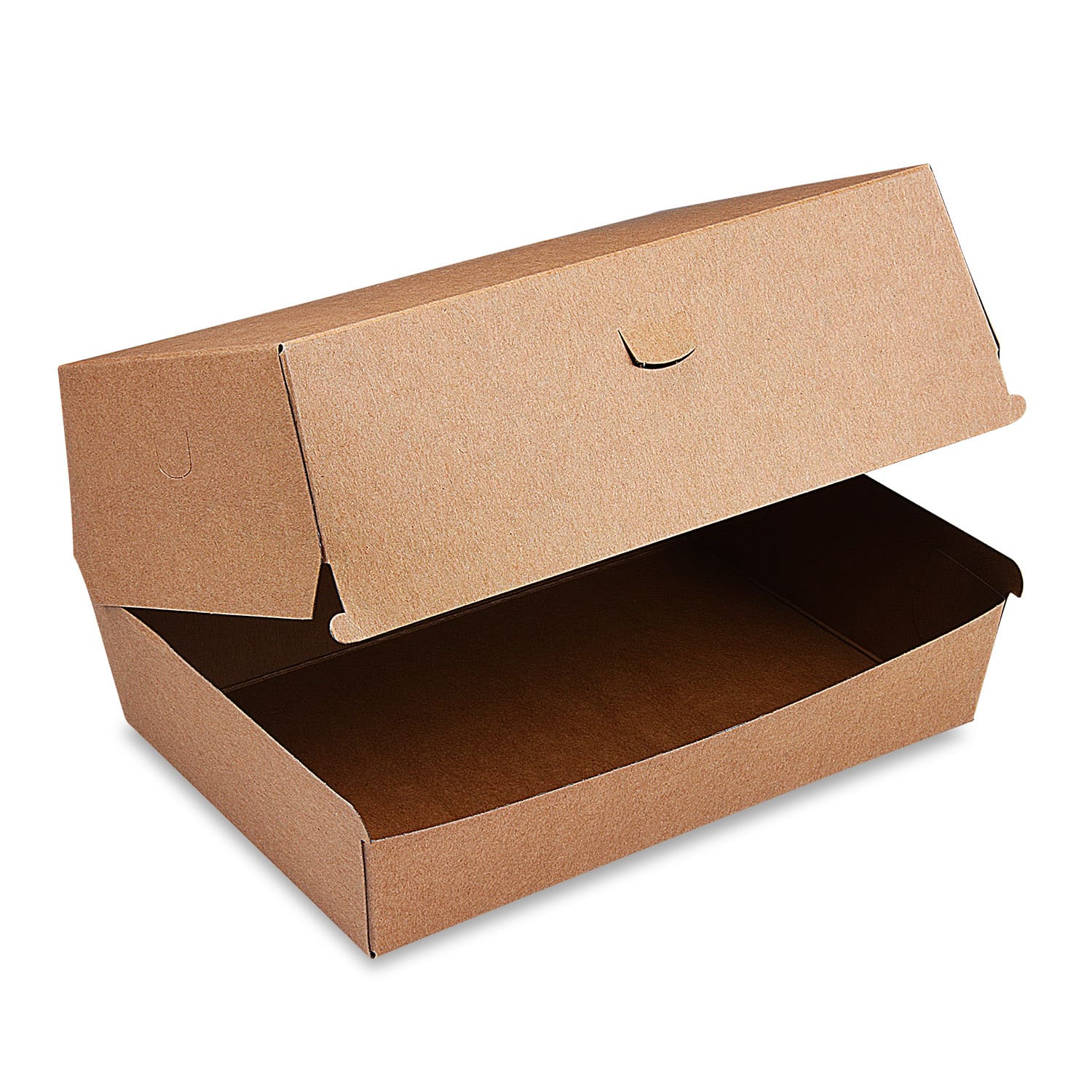 Burgerbox PAP FSC Mix Kraftoptik fettdicht, 195 x 135 x 100 mm, Packung mit 50 Stück