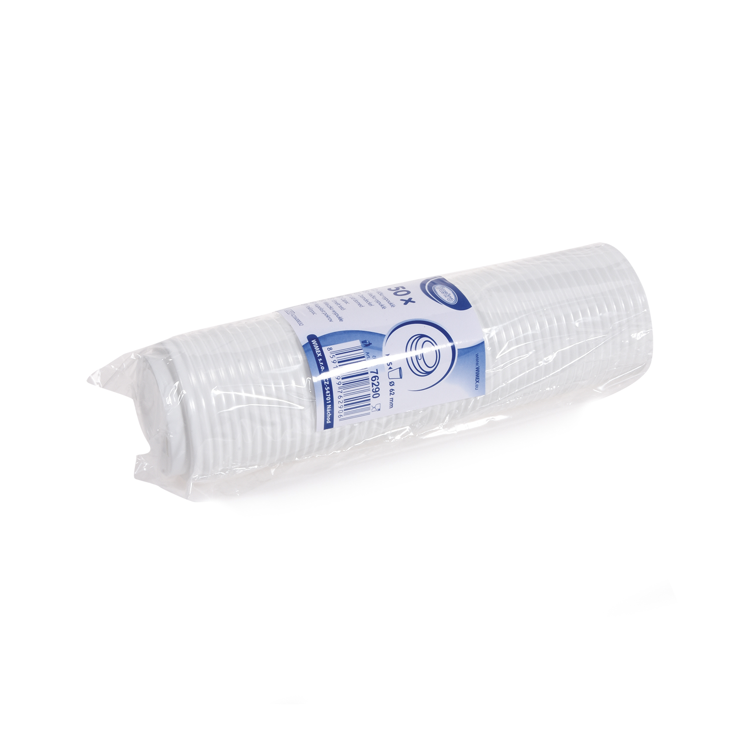 Domdeckel PS weiss für Becher Ø 62 mm, Packung mit 50 Stück