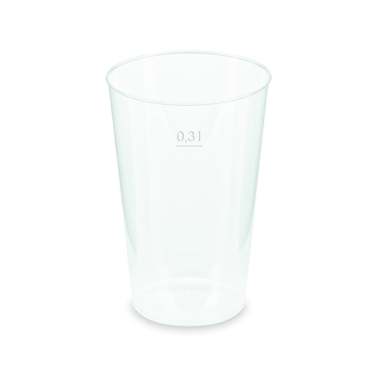 Pfandbecher aus PP klar, Ø 79 mm, 0,3 l, Packung mit 25 Stück