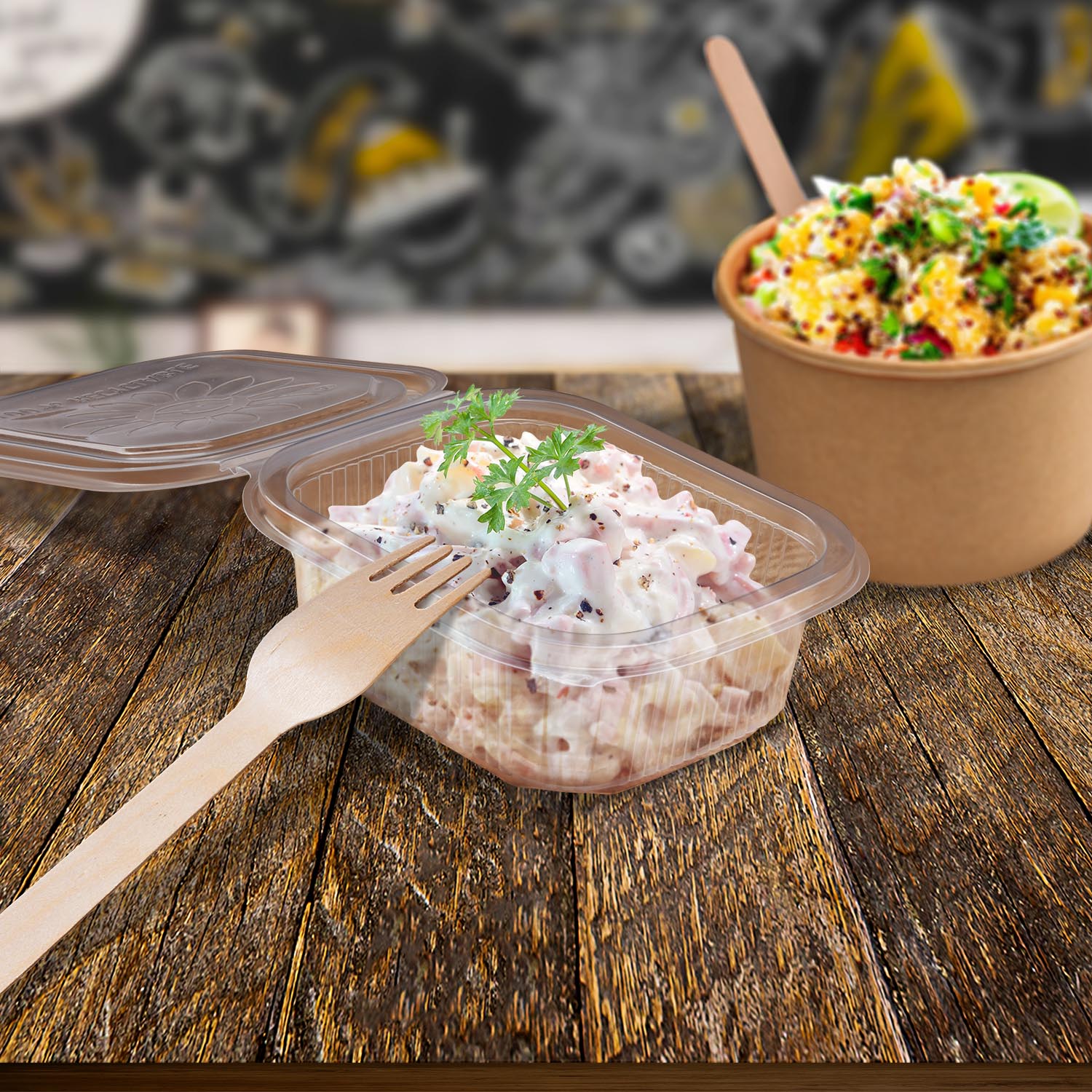 Feinkostbecher PP klar 250 ml, Packung 50 Stück
