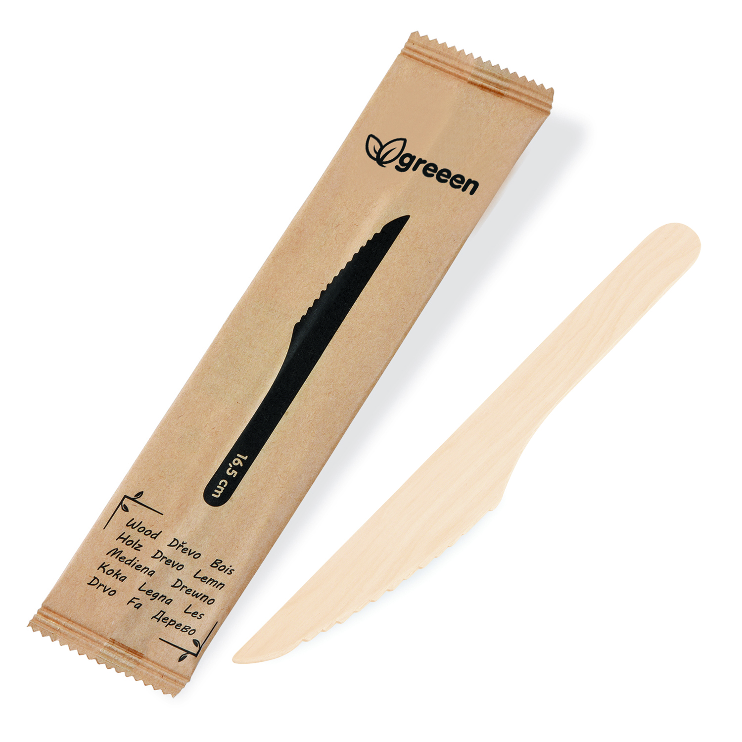 Messer (aus Holz) 16,5cm einzeln verpackt Messer (aus Holz) 16,5cm einzeln verpackt