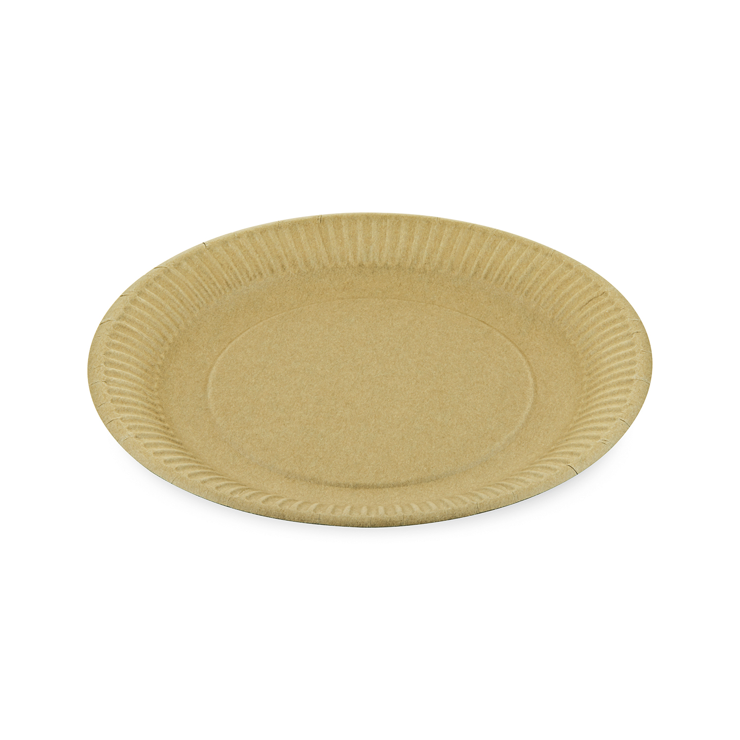 Pappteller aus Papier FSC Mix, kraft, Ø 23 cm, Packung mit 100 Stück