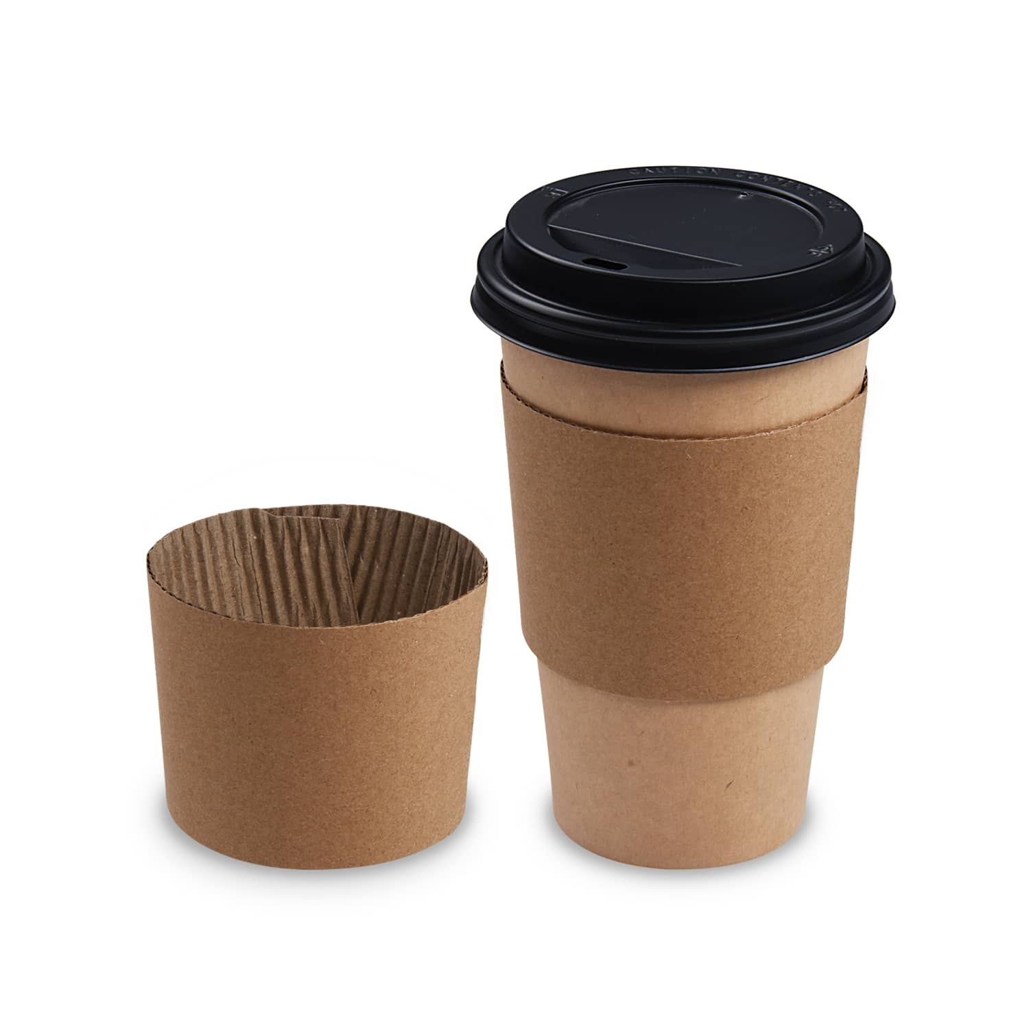 Bechermanschette PAP braun für Becher Ø 80 mm, Packung mit 100 Stück