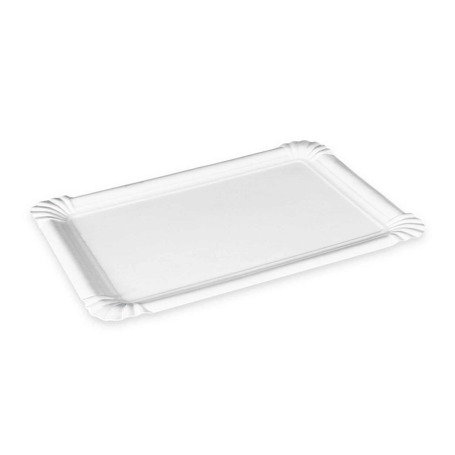 Pappteller aus PAP FSC Mix-Recy weiss 19 x 27 cm, Packung mit 100 Stück