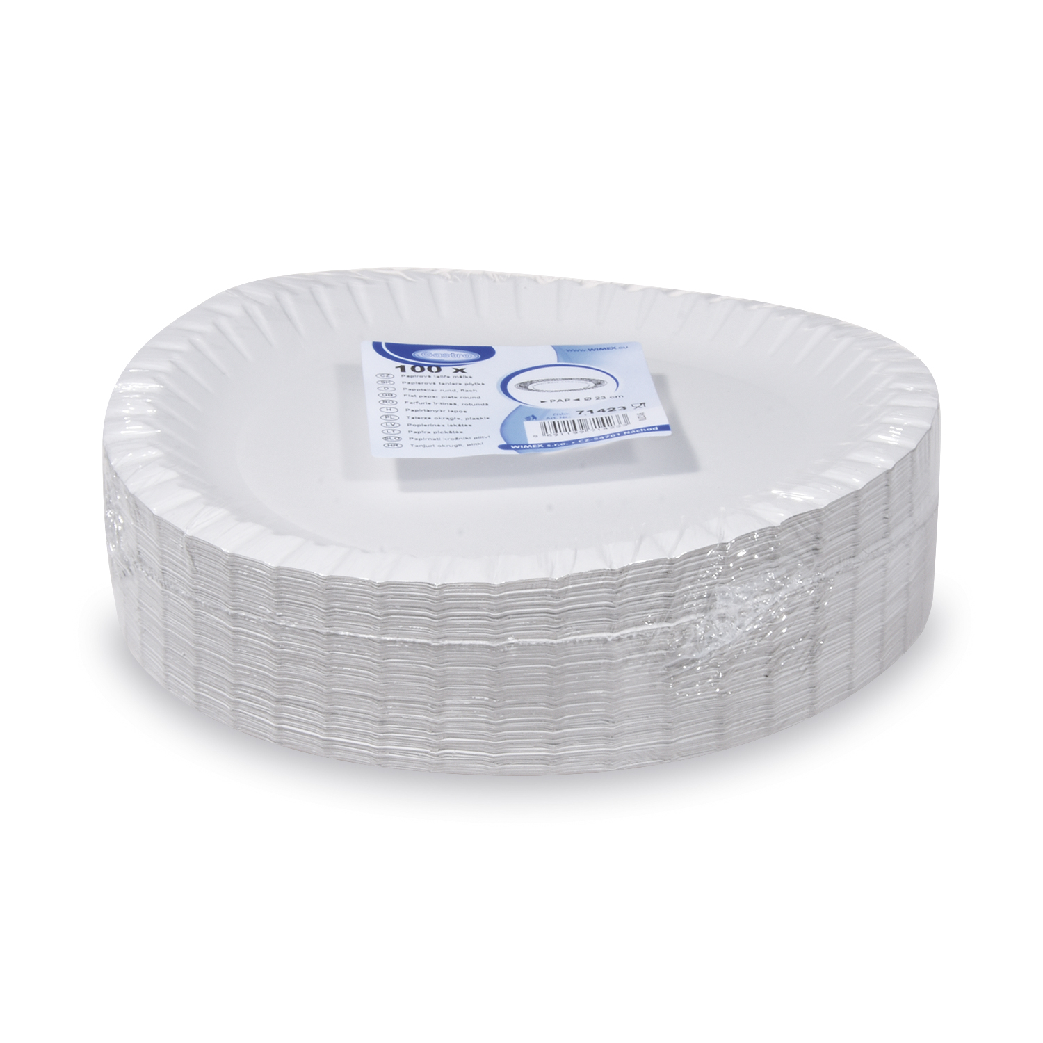 Pappteller PAP FSC Mix-Recy weiss Ø 23 cm 100 Stück