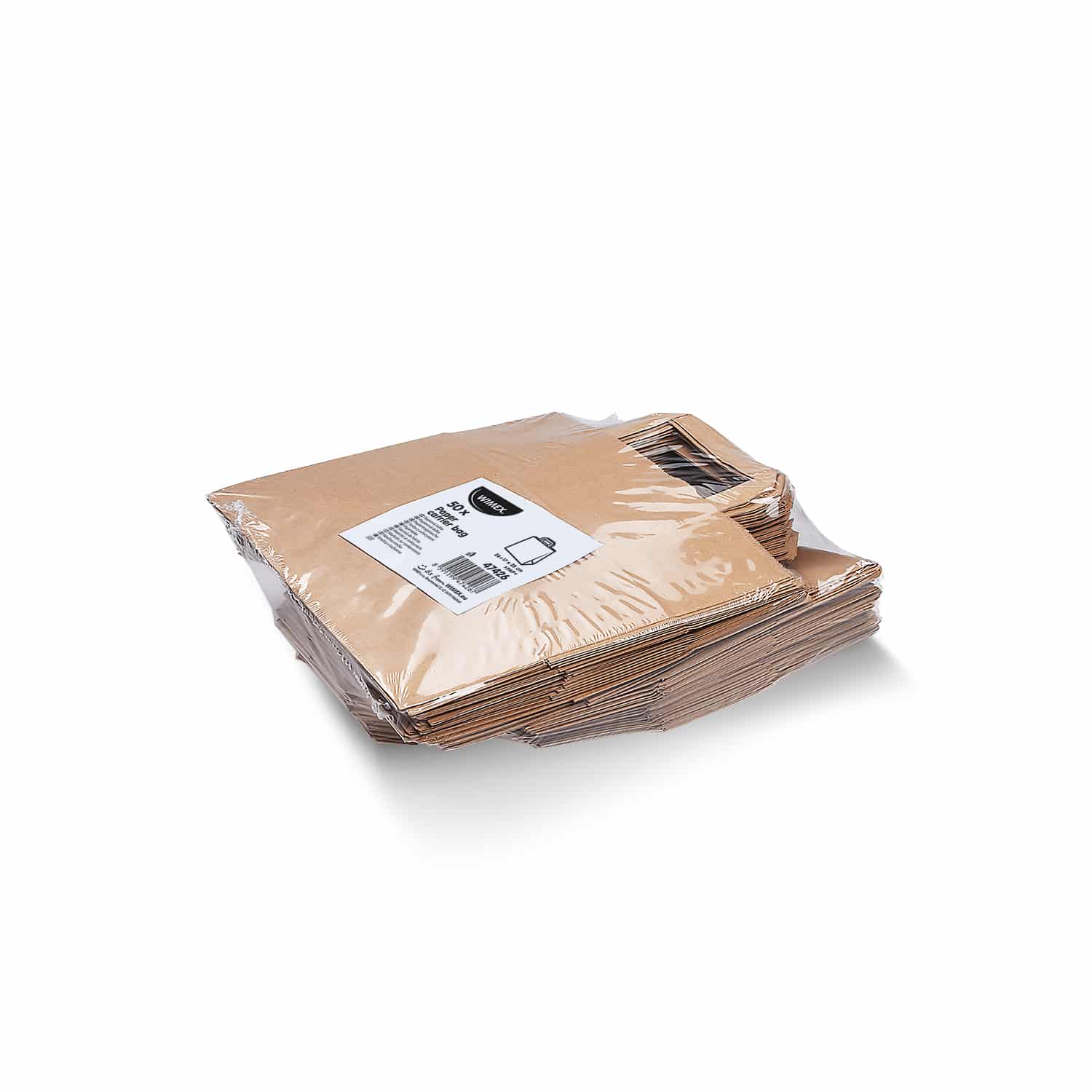 Papiertragetasche braun 26+17 x 25 cm, Packung mit 50 Stück