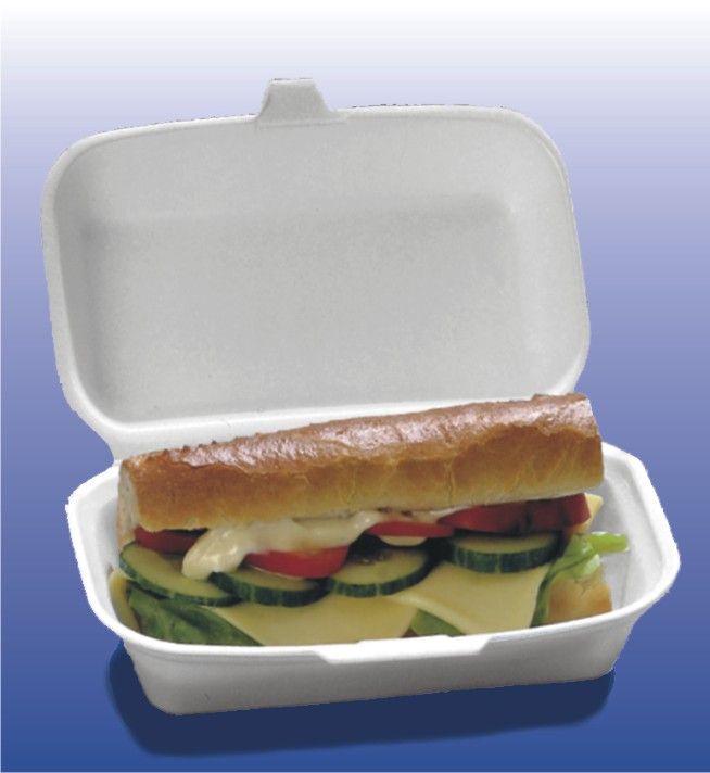 Lunch-Box XPS weiss 240 x 133 x 75 mm 780 ml, Packung mit 125 Stück