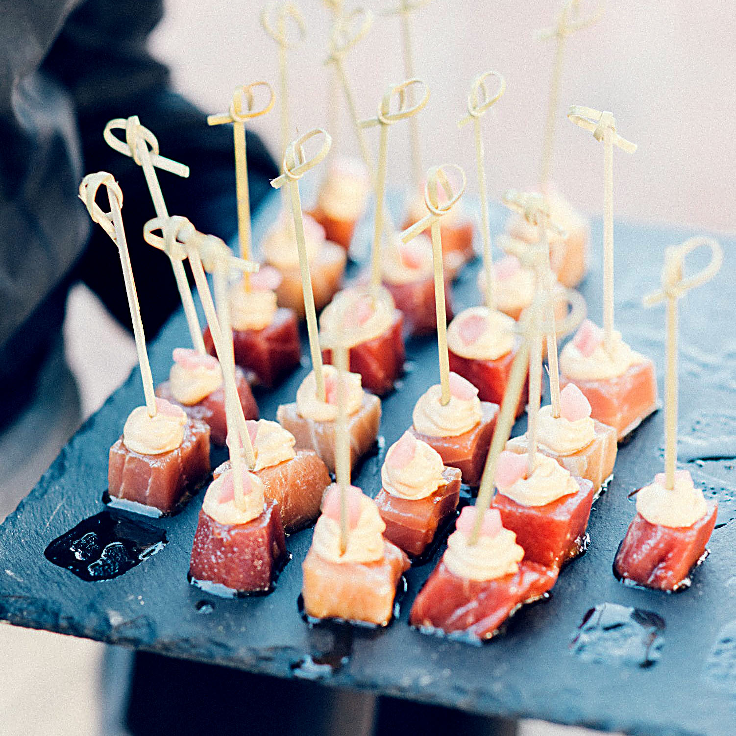 Fingerfood-Spieß Bambus FSC 100% Knoten 10 cm, Packung mit 100 Stück