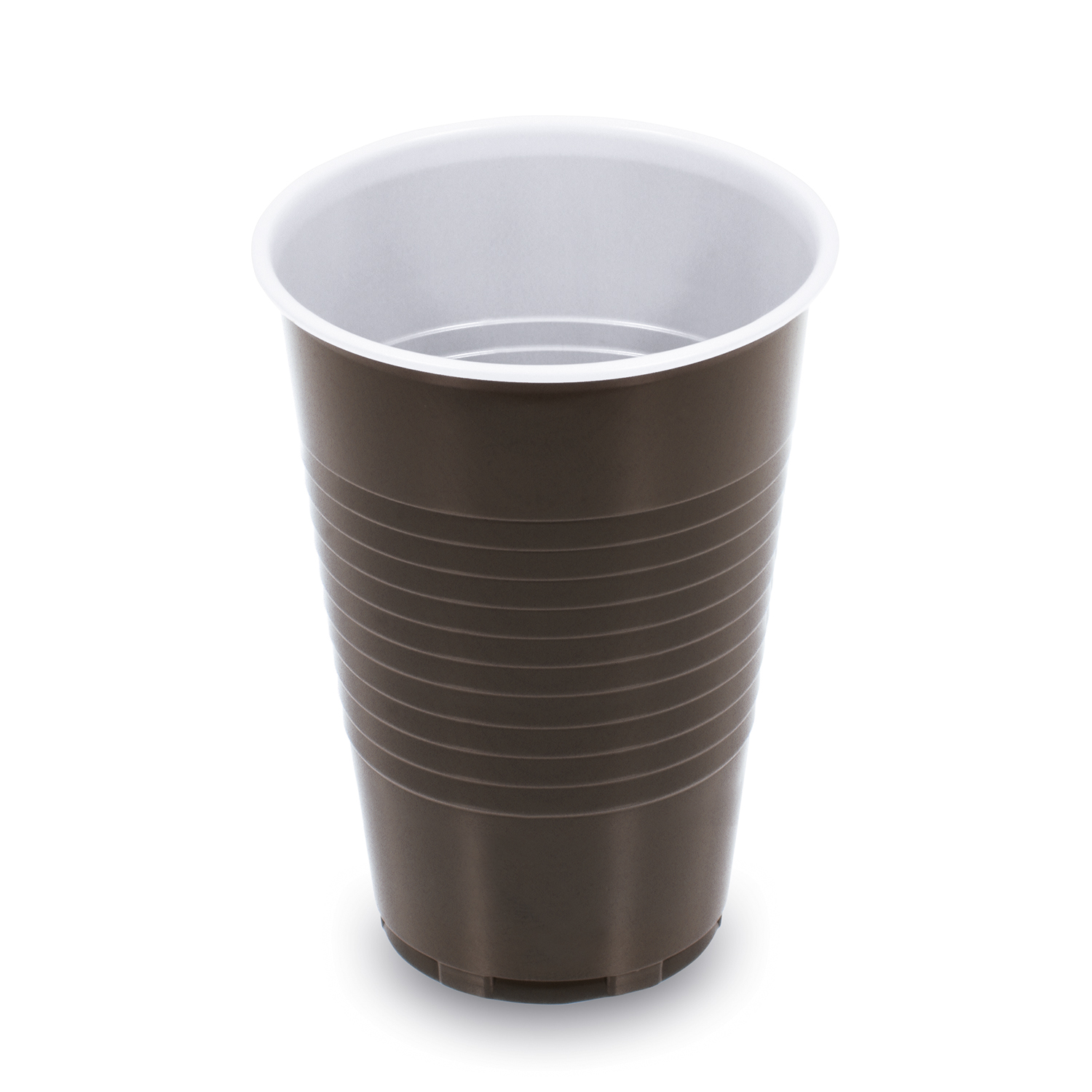 Kaffeebecher (PP) braun/weiß Ø70mm 0,2L Kaffeebecher (PP) braun/weiß Ø70mm 0,2L