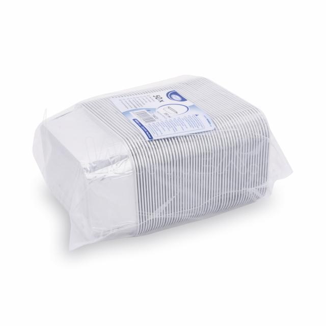 Alu-Schale eckig 149 x 109 x 45 mm 550 ml, Packung mit 50 Stück