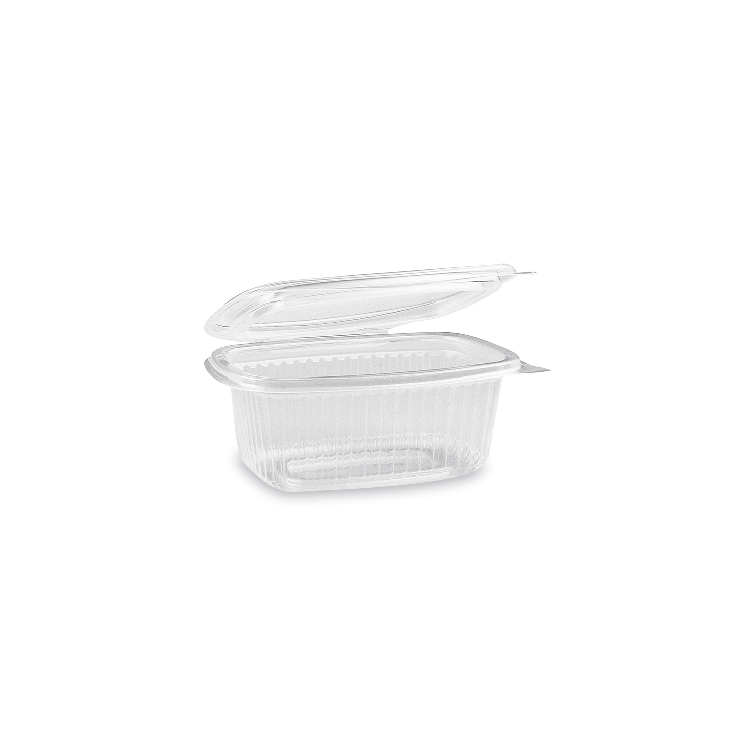 Feinkostbecher PP oval klar 250 ml mit Deckel, Packung mit 50 Stück
