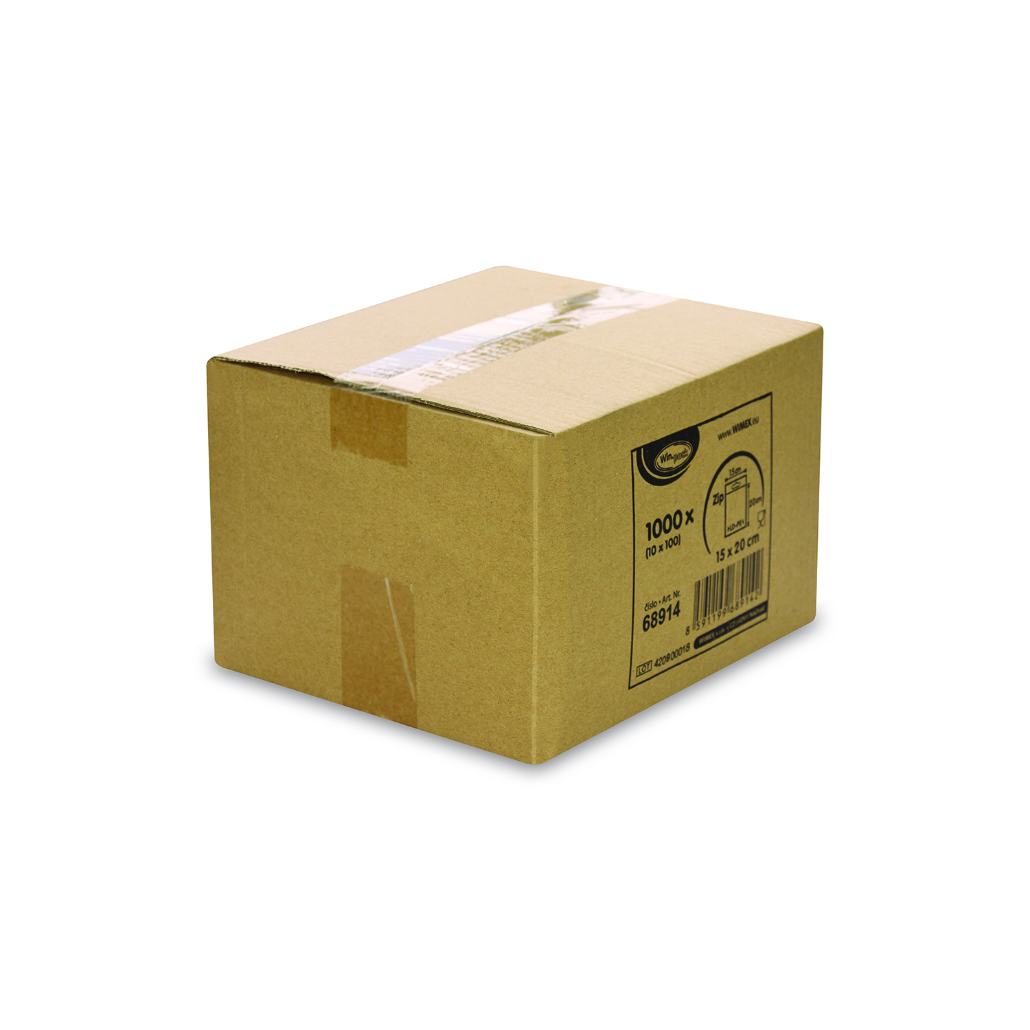 Schnellverschlussbeutel LDPE transparent 15 x 20 cm, Packung mit 1000 Stück