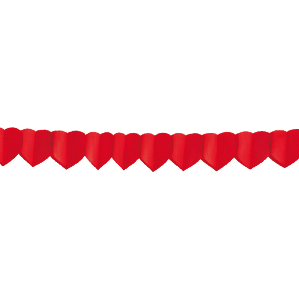 Papier-Girlande Herzen Ø18cm x 4m Papier-Girlande Herzen Ø18cm x 4m