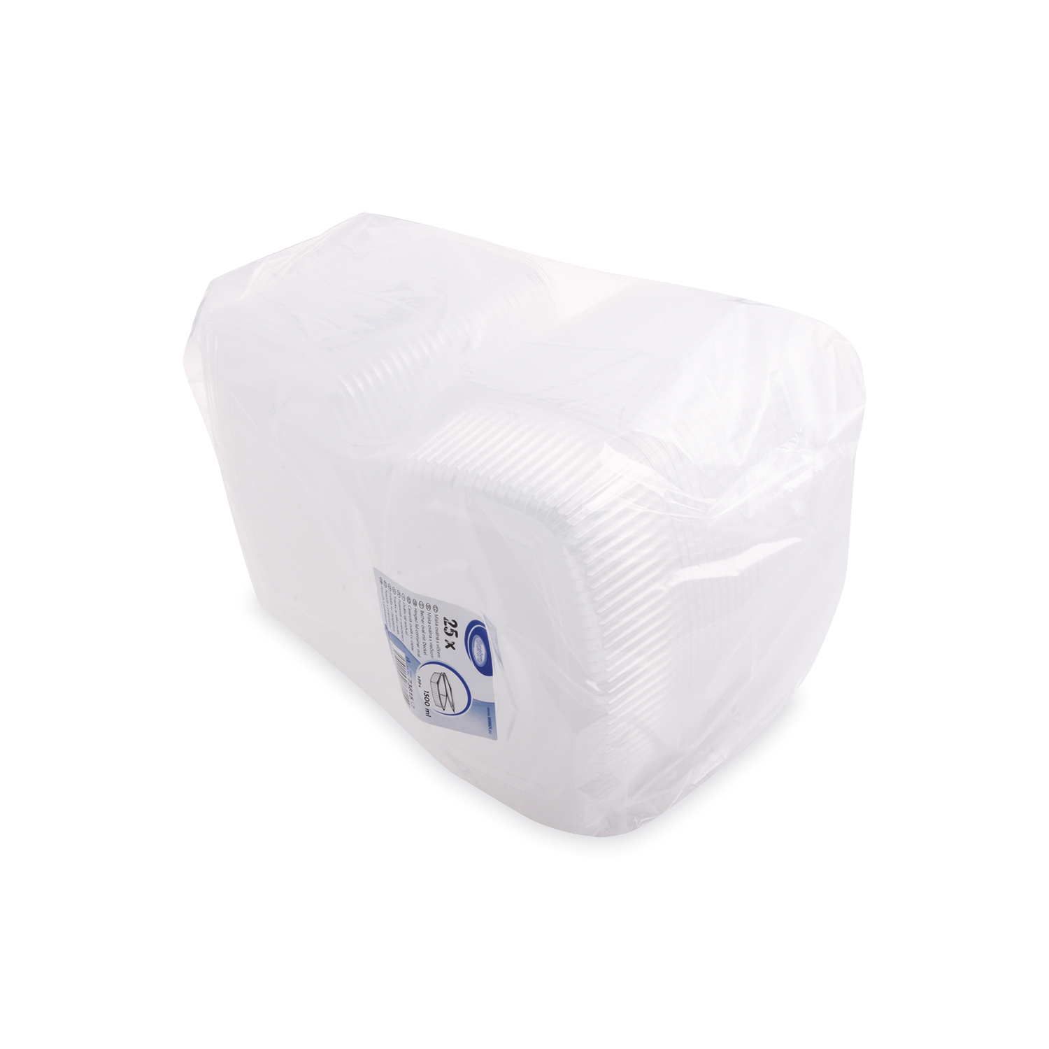 Feinkostbecher PP oval klar 1500 ml, Packung mit 25 Stück
