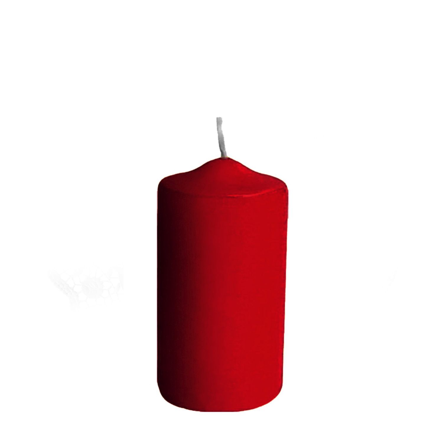Stumpenkerze Wachs bordeaux Ø 50 x 100 mm, Packung mit 4 Stück