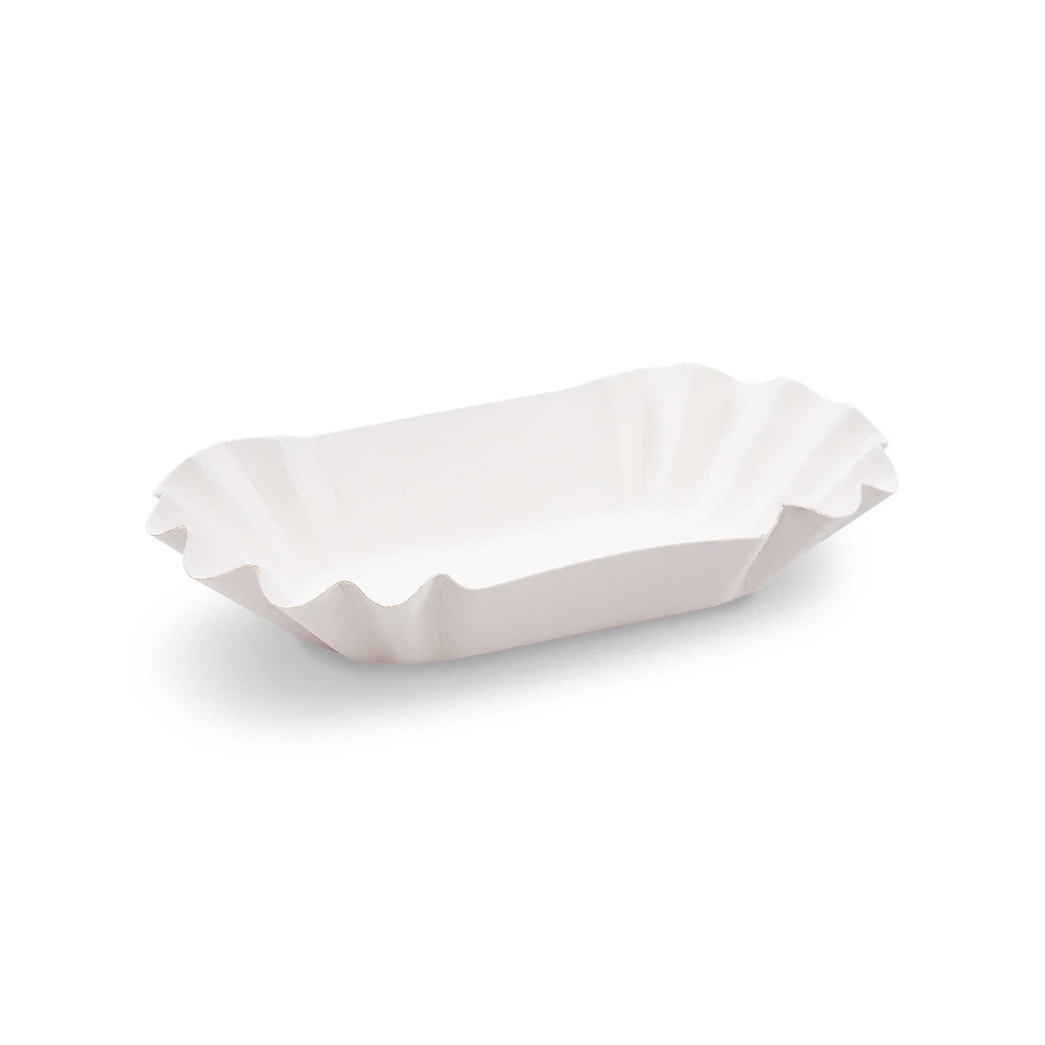 Pappschale oval weiß 17,5 x 10,5 x 3 cm Pappschale oval weiß 17,5 x 10,5 x 3 cm
