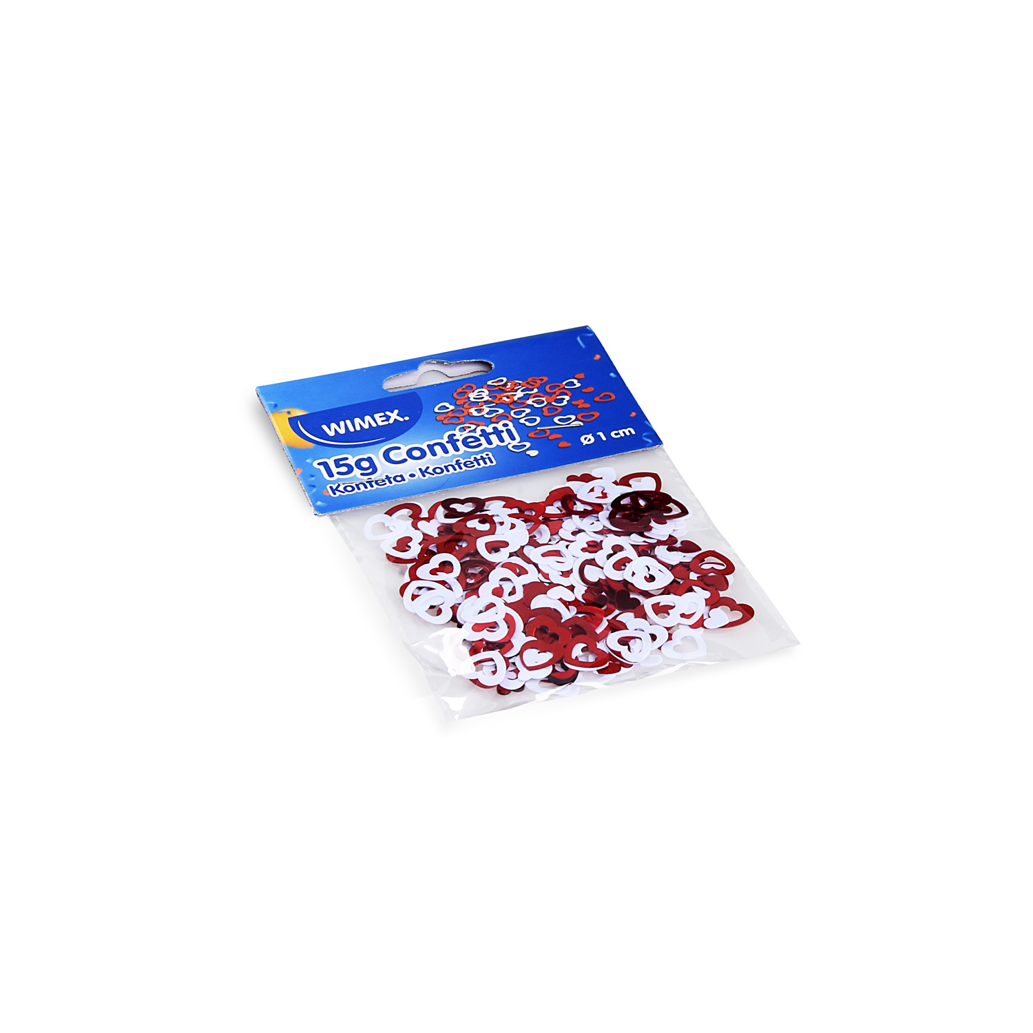 Metallic-Konfetti PET Herzen Ø 12 mm bunt gemischt, Packung mit 15 g