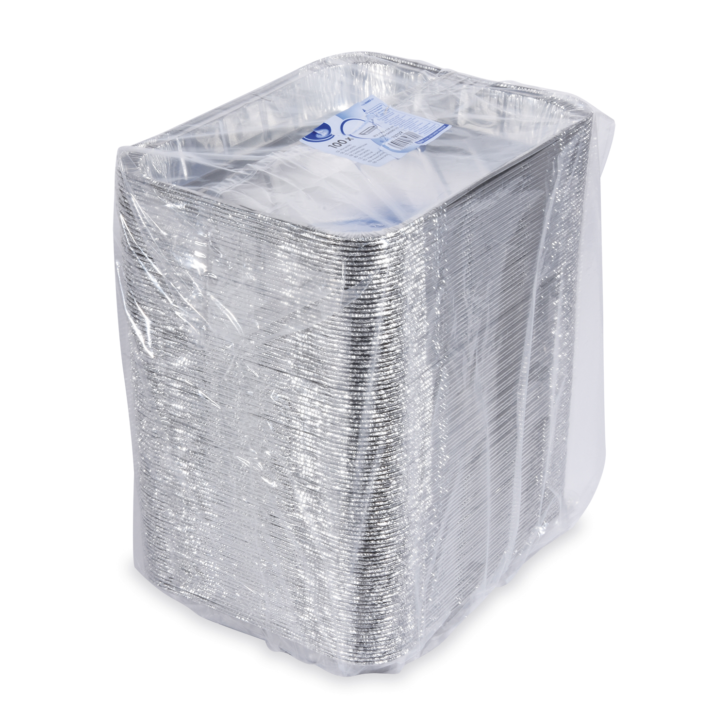 ALU Schale eckig 326 x 262 x 40 mm 2450 ml GN 1/2, Packung mit 100 Stück