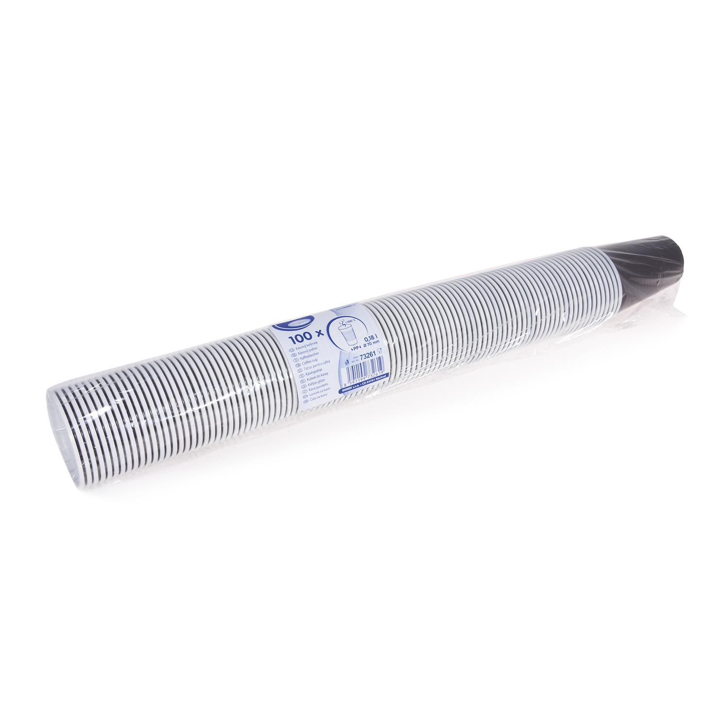 Kaffeebecher PP braun/weiss Ø 70 mm 180 ml, Packung mit 100 Stück