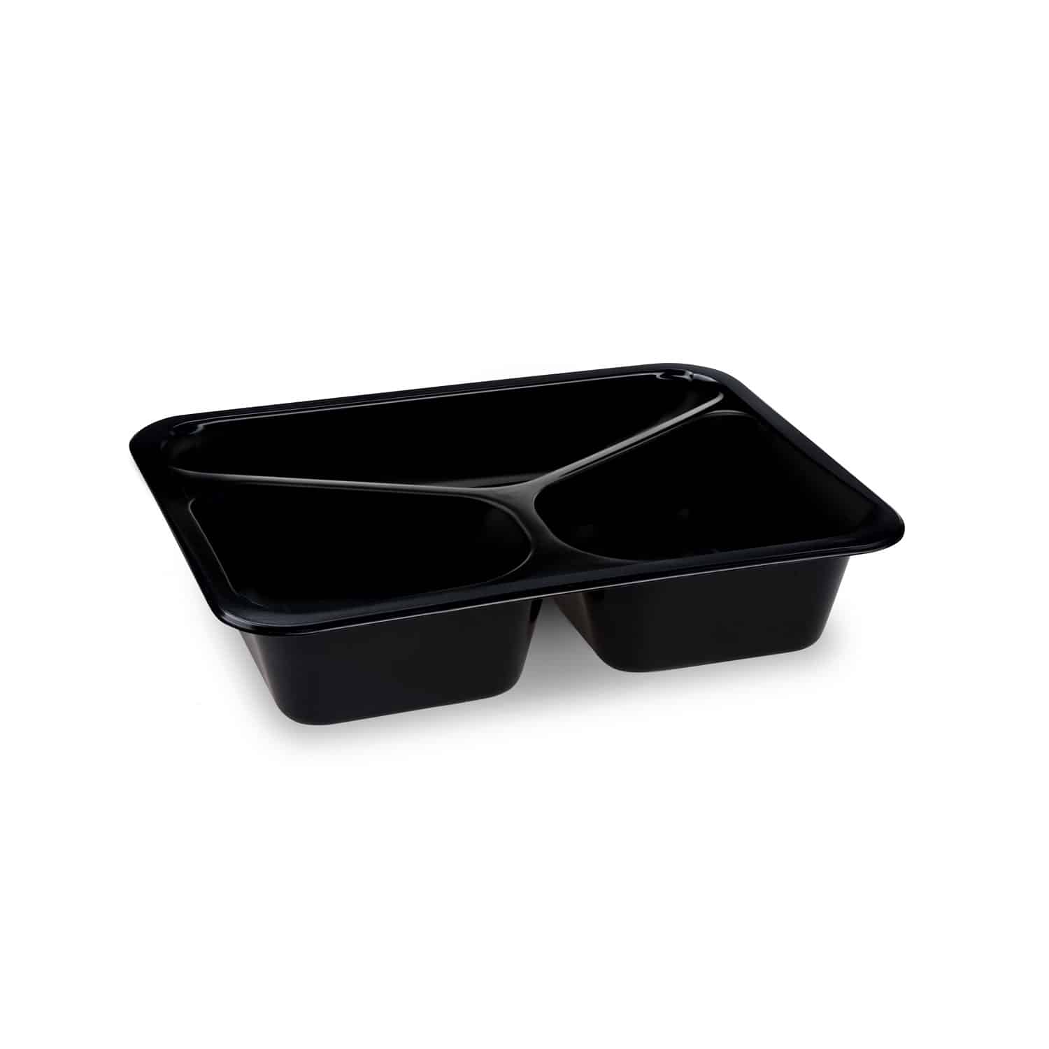 Menü-Schale PP schwarz 1040 ml, 227 x 178 x 49 mm, Packung mit 20 Stück