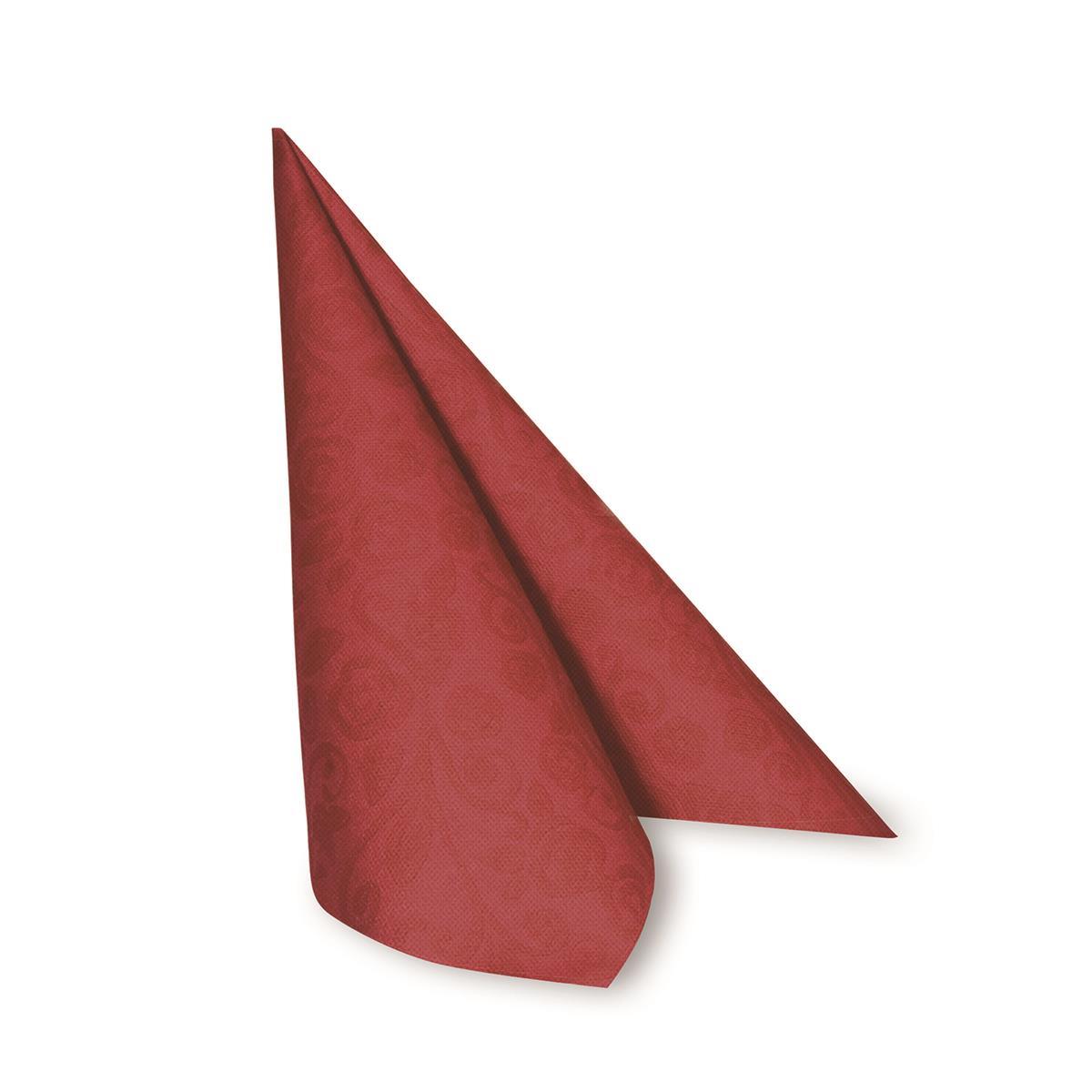 Serviette PAP-Airlaid FSC Mix 40 x 40 cm rot, Dekor R, Packung mit 50 Stück