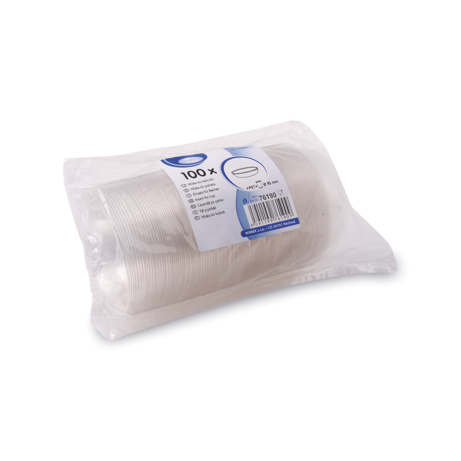 Bechereinsatz rPET klar 125 ml Ø 95 mm, Packung mit 100 Stück