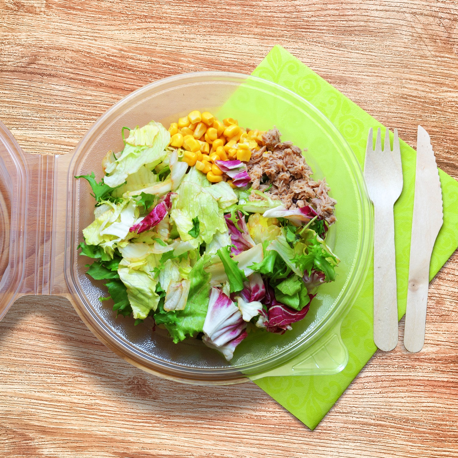 Salatschale PP klar 1700 ml Ø 215 x 81 mm, Packung mit 25 Stück