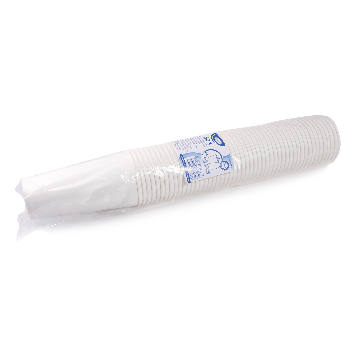 Pappbecher FSC Mix/PE weiss Ø 90 mm 610 ml, Packung mit 50 Stück