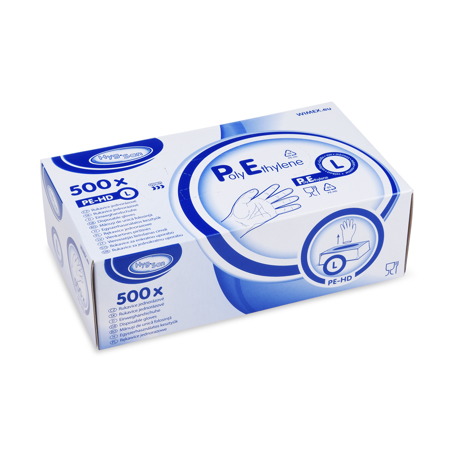Einweghandschuh HDPE transparent Grösse L, Packung mit 500 Stück