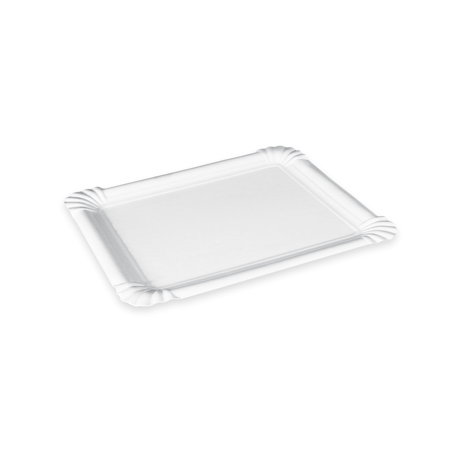 Pappteller aus Papierkarton weiss 16 x 20 cm, Packung mit 250 Stück