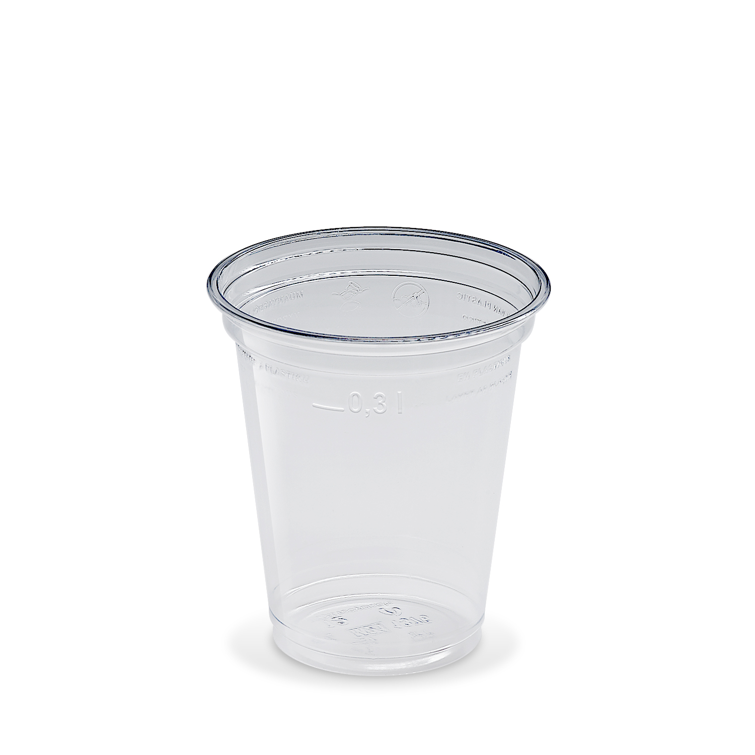 Becher rPET glasklar Ø 95 mm 0,3 l, Packung mit 50 Stück