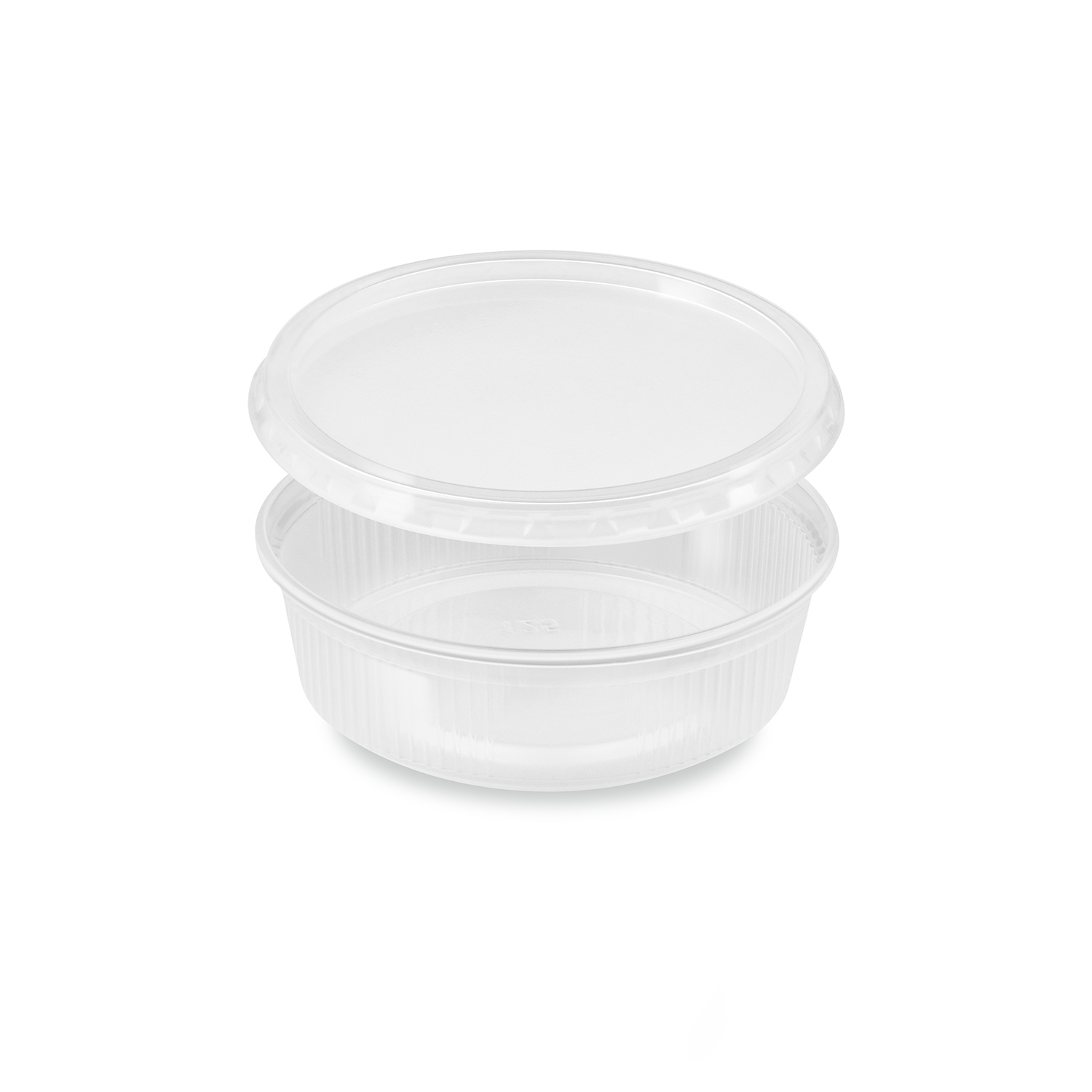 Rundbecher aus PP klar 125 ml Ø 101 x 32 mm mit Deckel, Packung à 250 Set