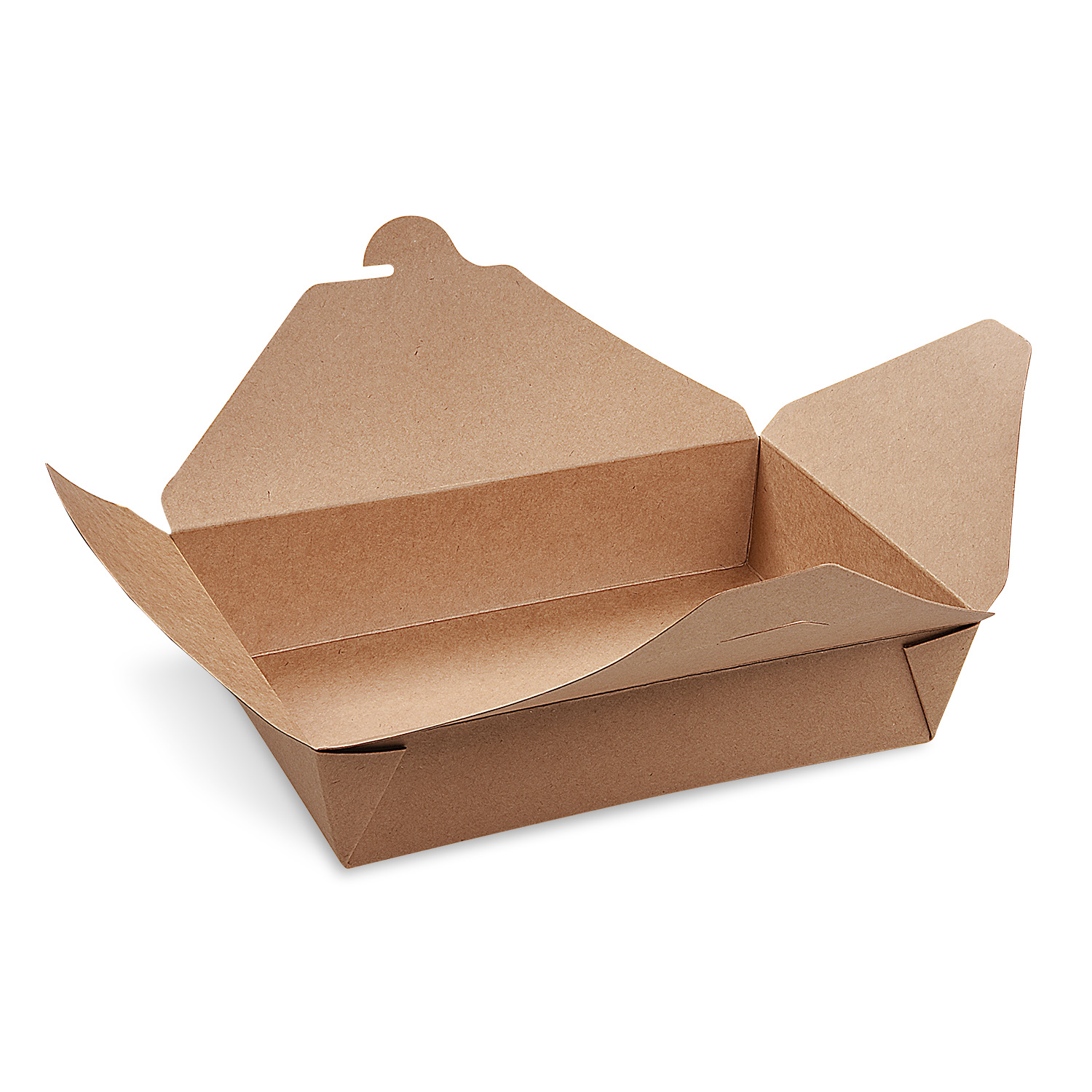 Food box (PAP-FSC Mix/PET) fettdicht kraft `L` 195 x 140 x 50 mm 1500ml