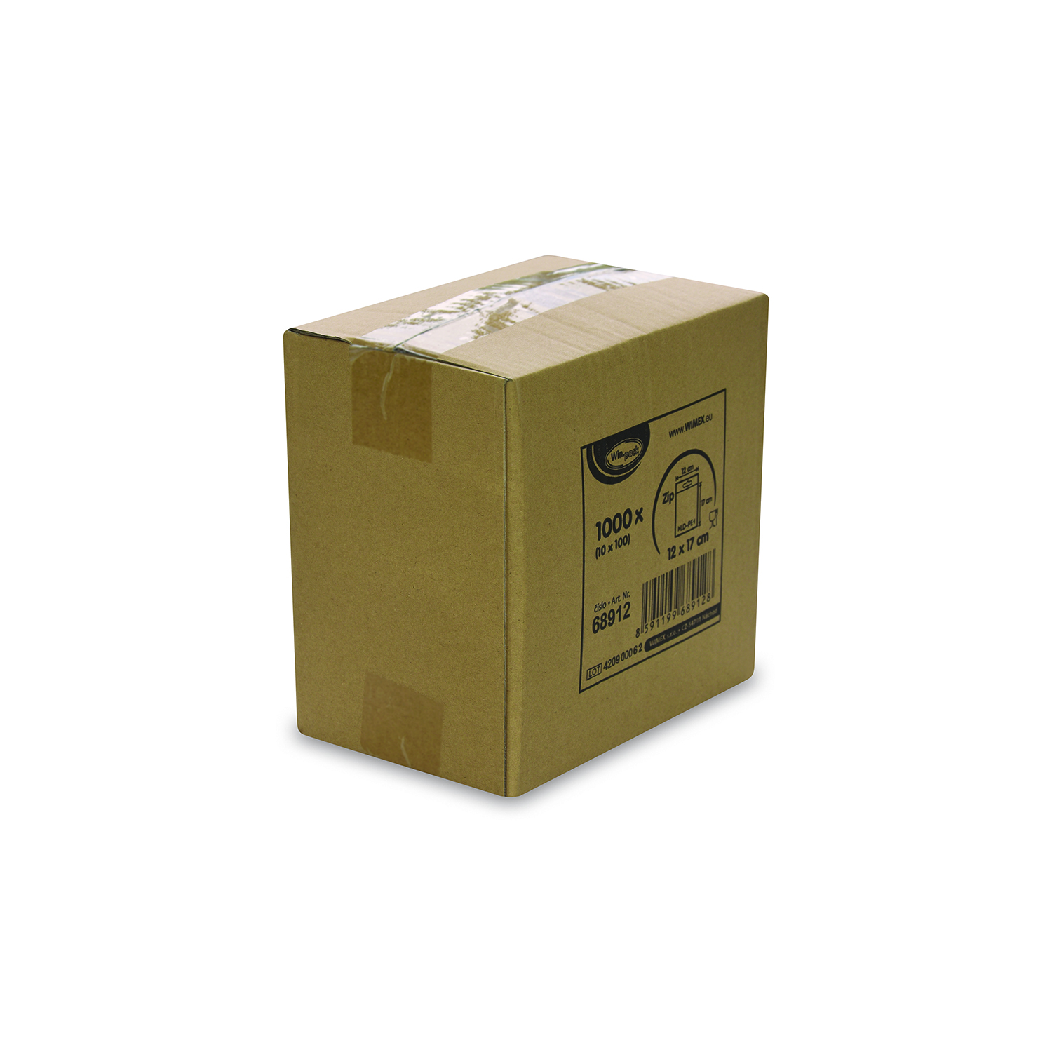 Schnellverschlussbeutel LDPE klar 12 x 17 cm, Packung mit 1000 Stück