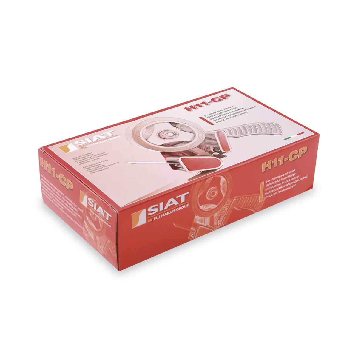 Klebeband-Handabroller ABS/FE mit Bremse, 50 mm, Ø 120 mm, Packung mit 1 Stück
