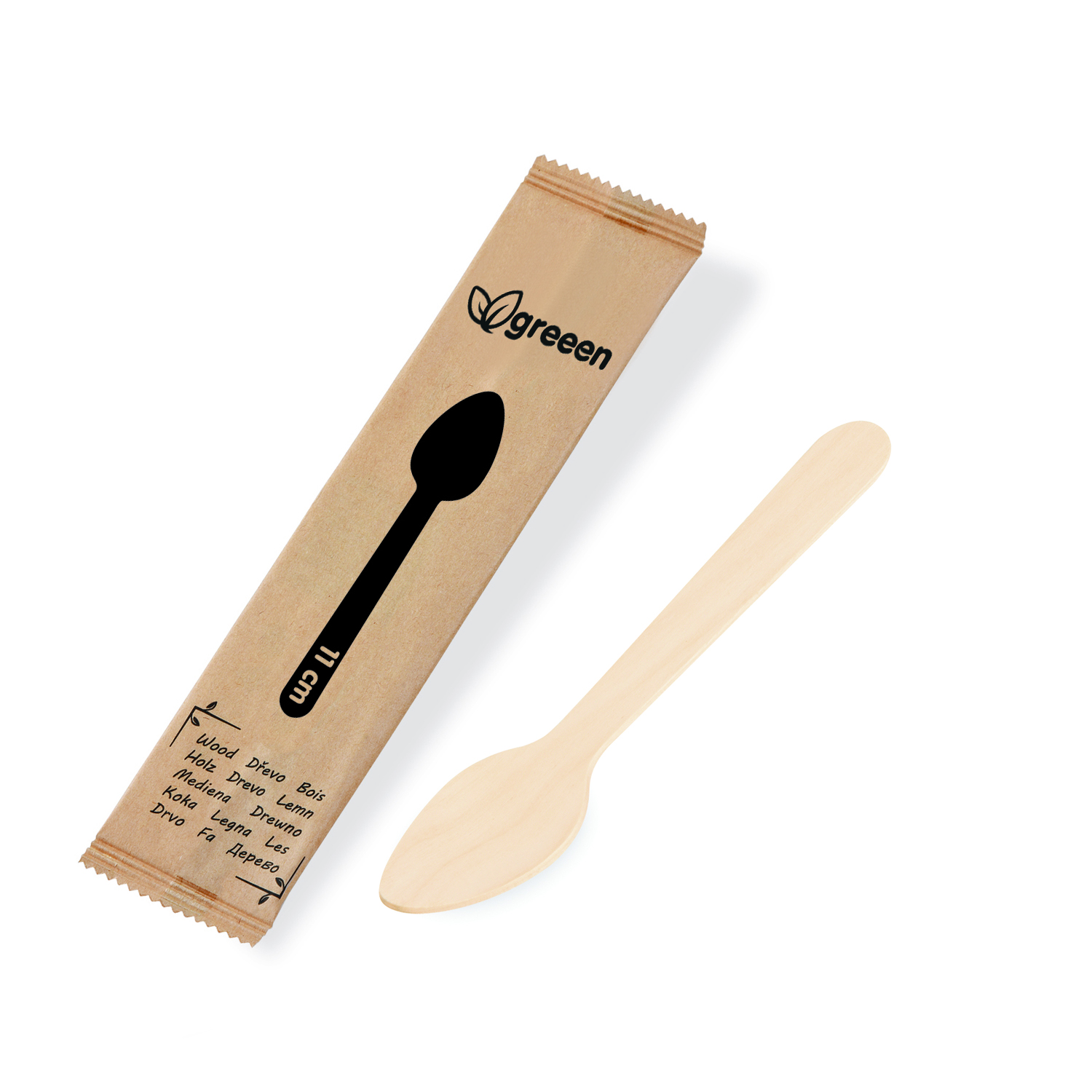Kaffeelöffel (aus Holz) 11cm einzeln verpackt Kaffeelöffel (aus Holz) 11cm einzeln verpackt