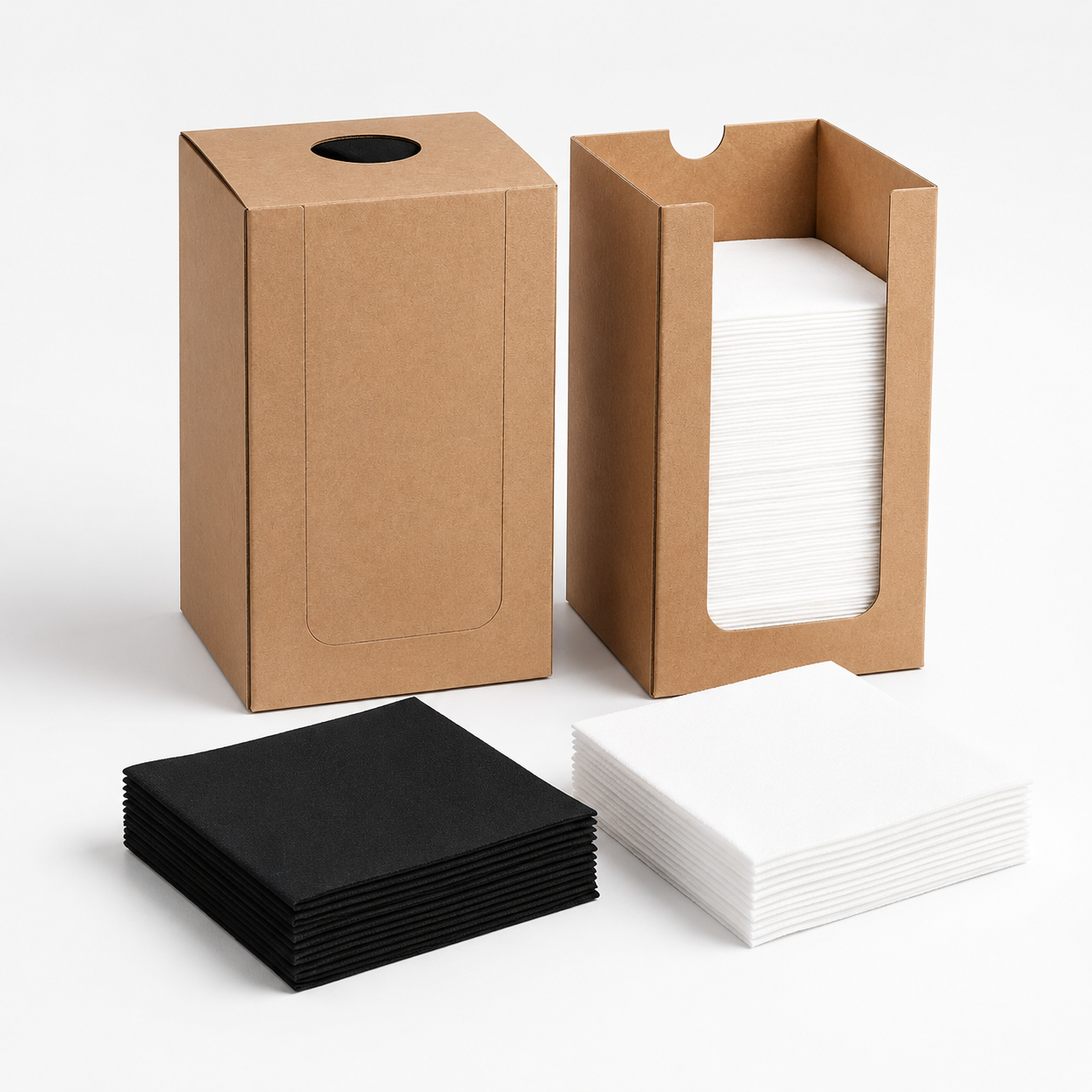 Serviette Airlaid schwarz 20 x 20 cm Premium, Packung mit 100 Stück