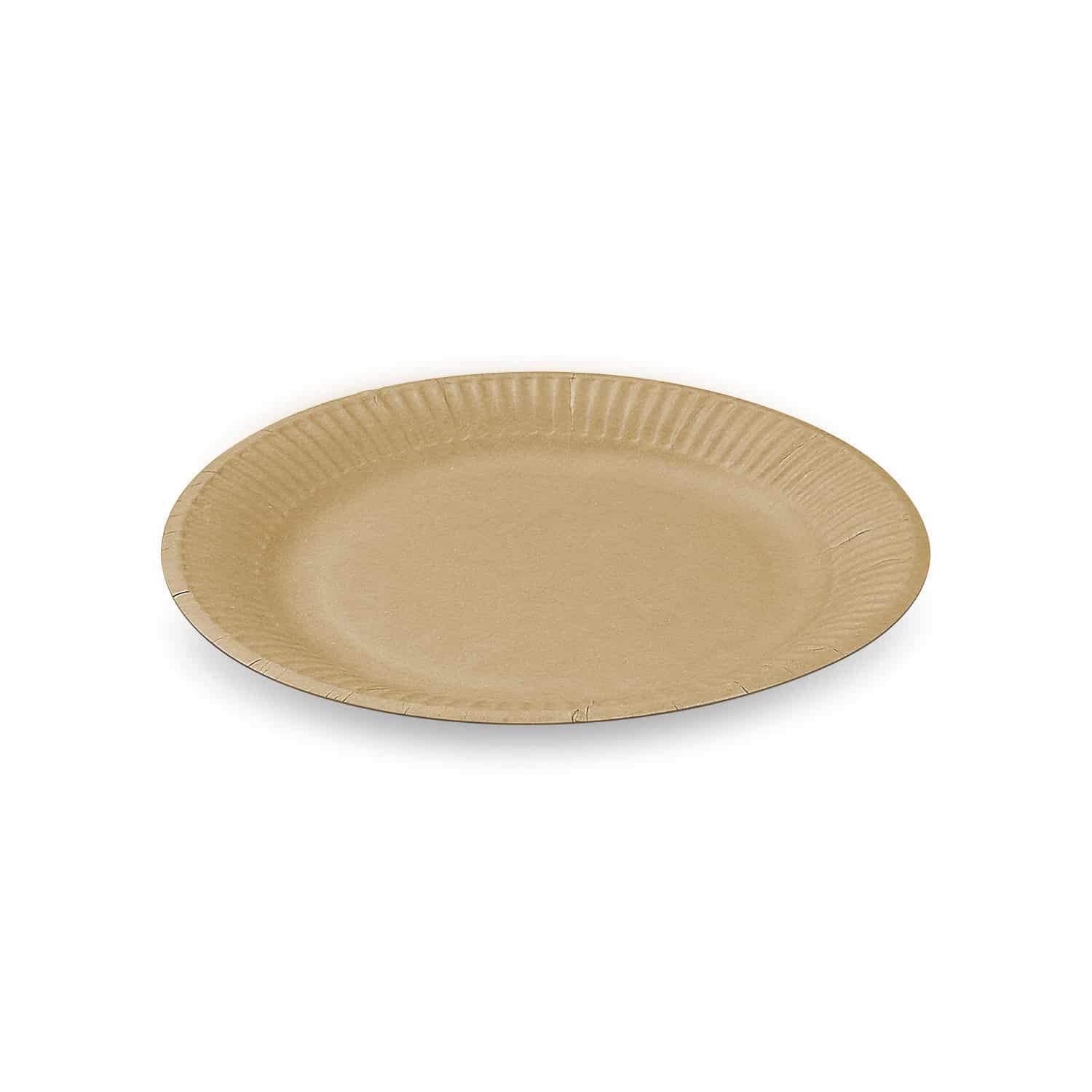 Pappteller Pap FSC Mix Ø 18 cm kraft fettdicht, Packung mit 100 Stück