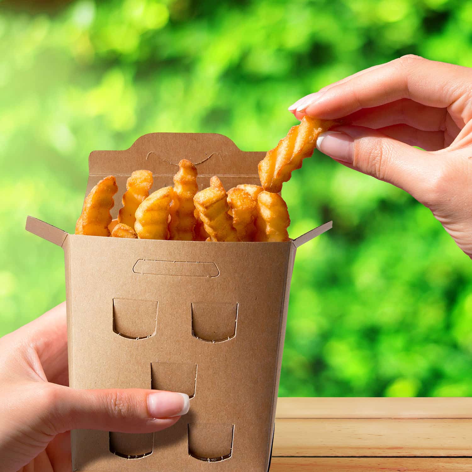 Fritesbox PAP FSC Mix kraft fettdicht, Packung mit 50 Stück