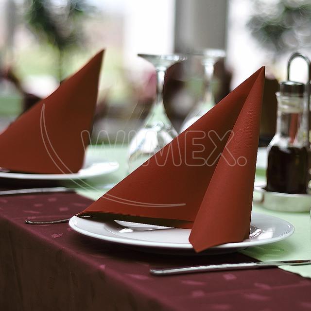 Serviette PAP FSC Mix-Airlaid bordeaux 40 x 40 cm, Packung mit 50 Stück