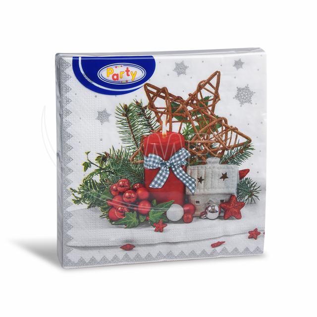 Serviette Papier 33 x 33 cm Weihnachten, 3-lagig, Packung mit 20 Stück