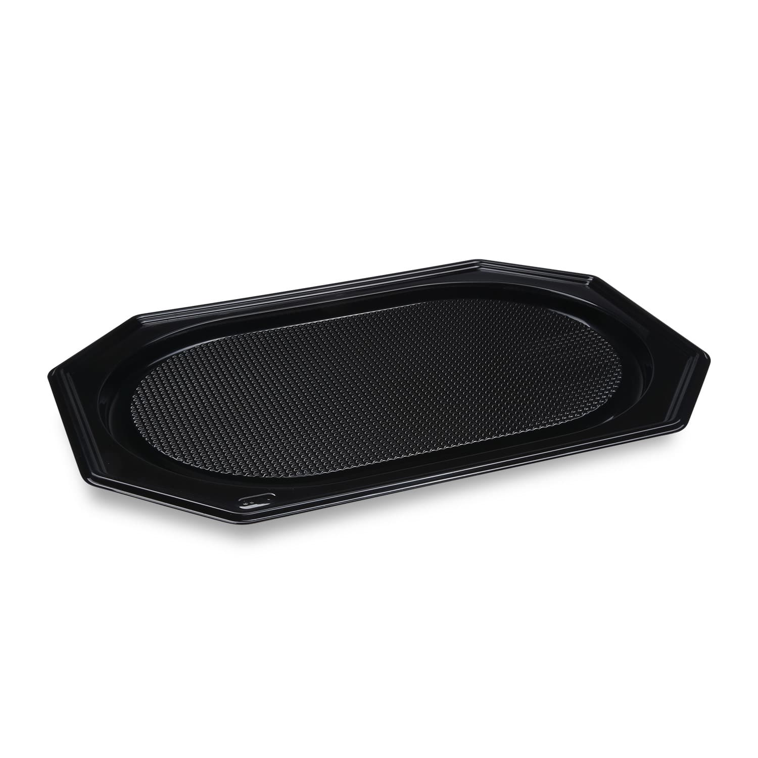 Catering-Platte rPET schwarz 54 x 36 cm, Packung mit 10 Stück