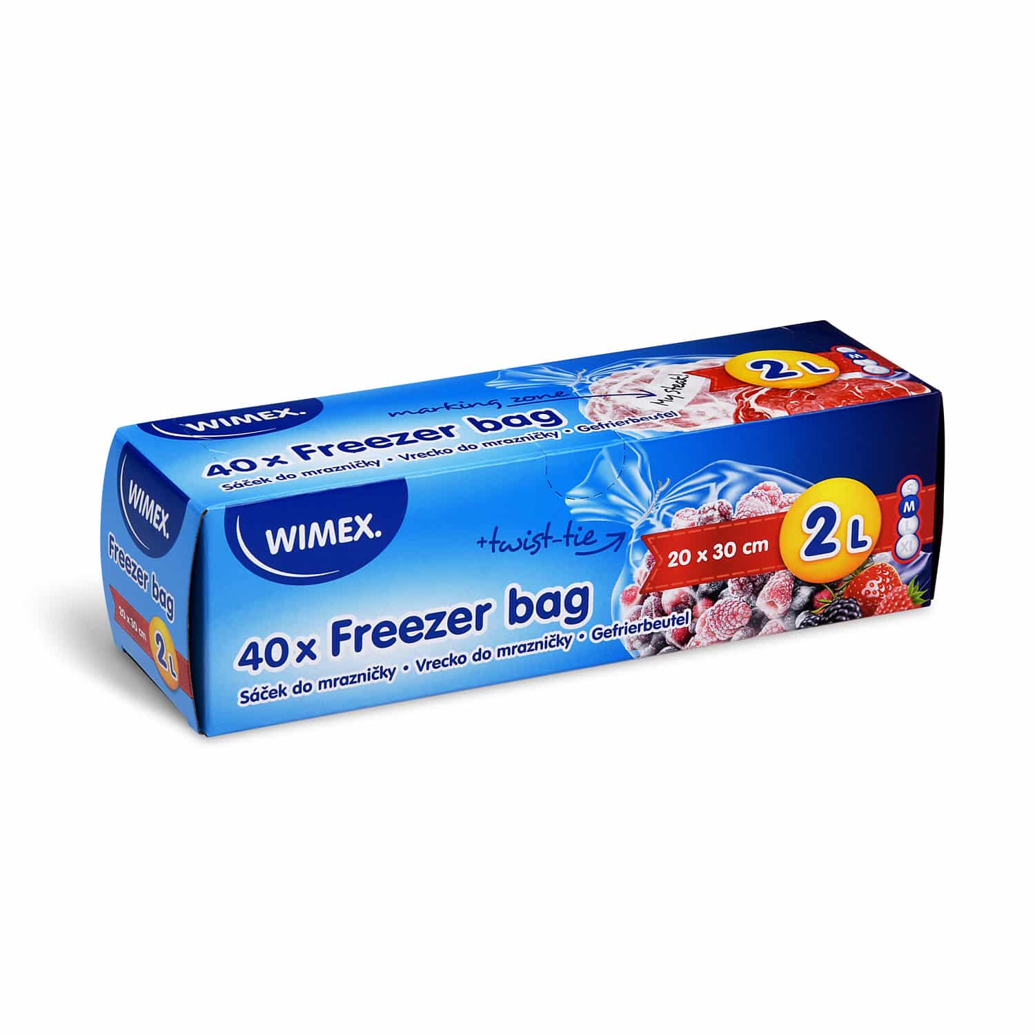 Gefrierbeutel LDPE transparent 20 x 30 cm 2 L, Packung mit 40 Stück