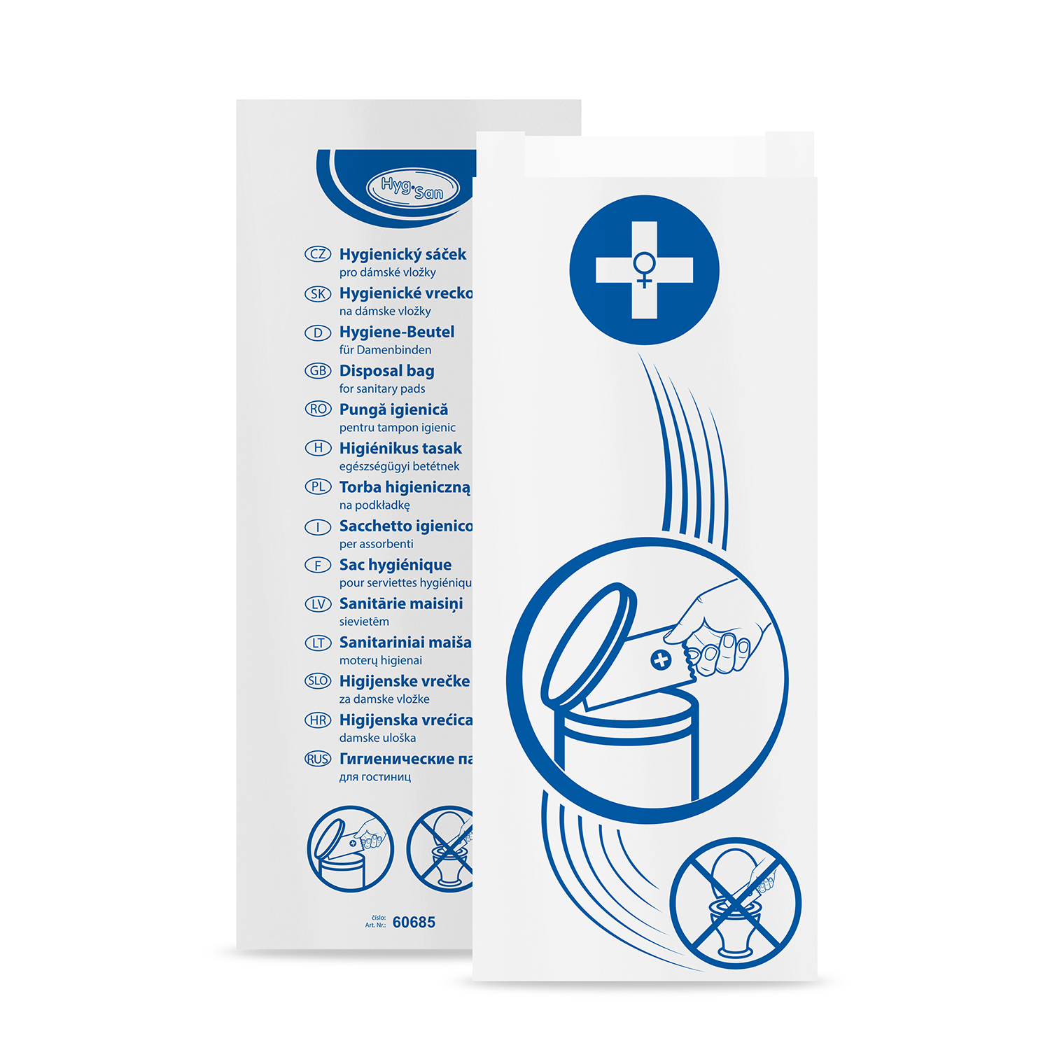 Hygiene-Beutel (PAP) weiß 11+4 x 28 cm Hygiene-Beutel (PAP) weiß 11+4 x 28 cm