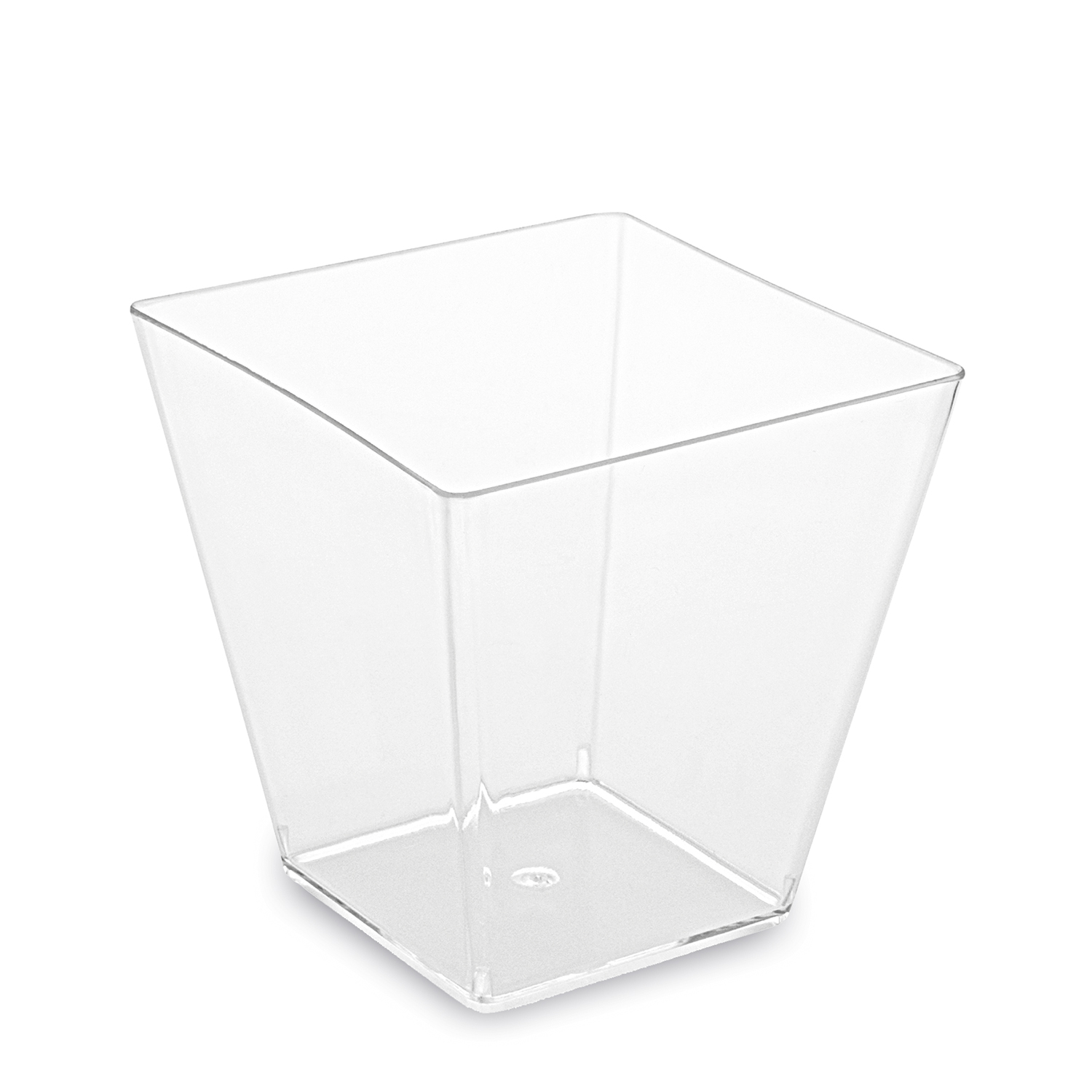 Fingerfood-Becher PS glasklar, eckig, 230 ml, 72 x 72 x 72 mm, Packung mit 20 Stück