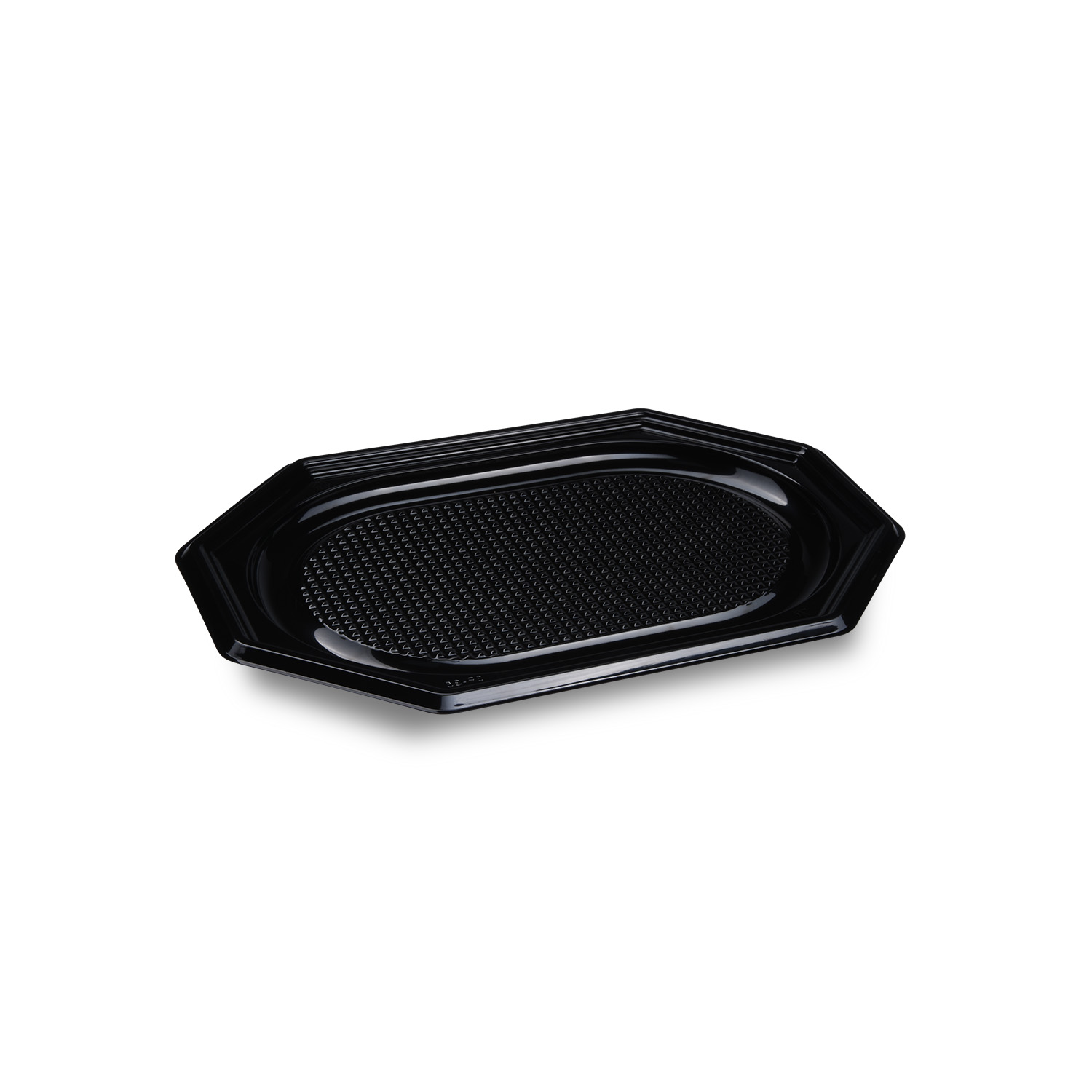 Catering-Platte (rPET) oval schwarz 35 x 24,7 cm