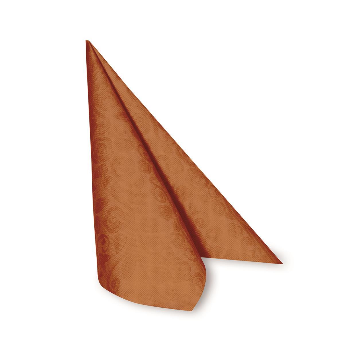 Serviette aus PAP FSC Mix-Airlaid 40 x 40 cm terrakotta Dekor R, Packung mit 50 Stück