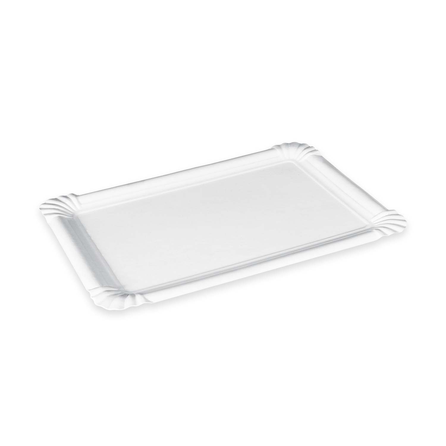 Pappteller aus Papier/Pappe weiss 16 x 23 cm, Packung mit 100 Stück