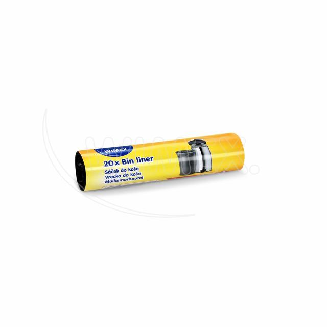 Mülleimerbeutel HDPE schwarz 50 x 60 cm, 30 L, Grösse M, Packung mit 20 Stück